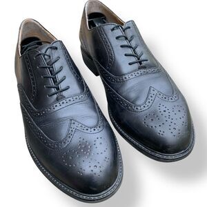 Rockport Wingtip Black Leather Walking Shoe Dress Shoe Comfort Men's Size 11